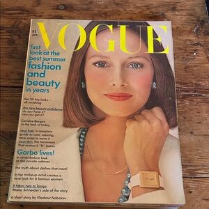 Vogue Magazine Cover with Karen Graham April 1973